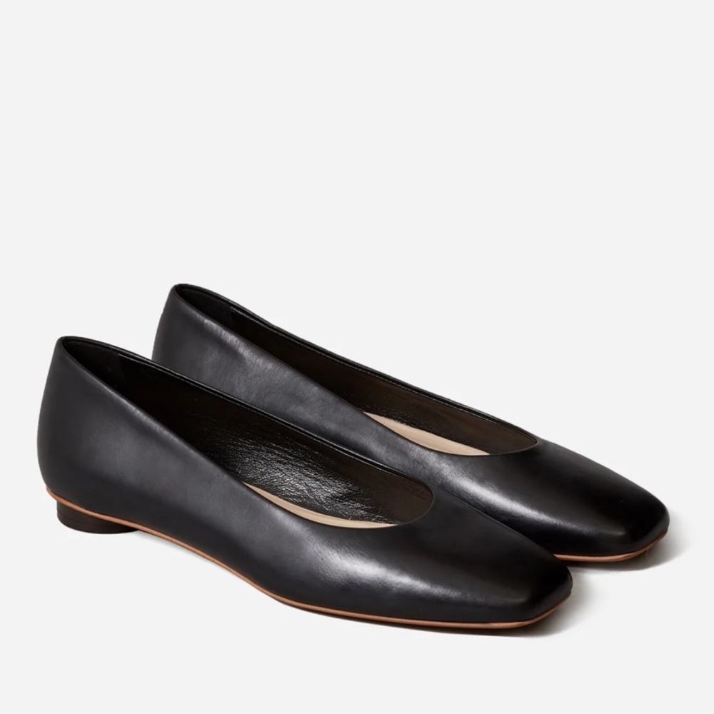NWT Everlane The '90s Flat in Black Leather - Picture 4 of 14